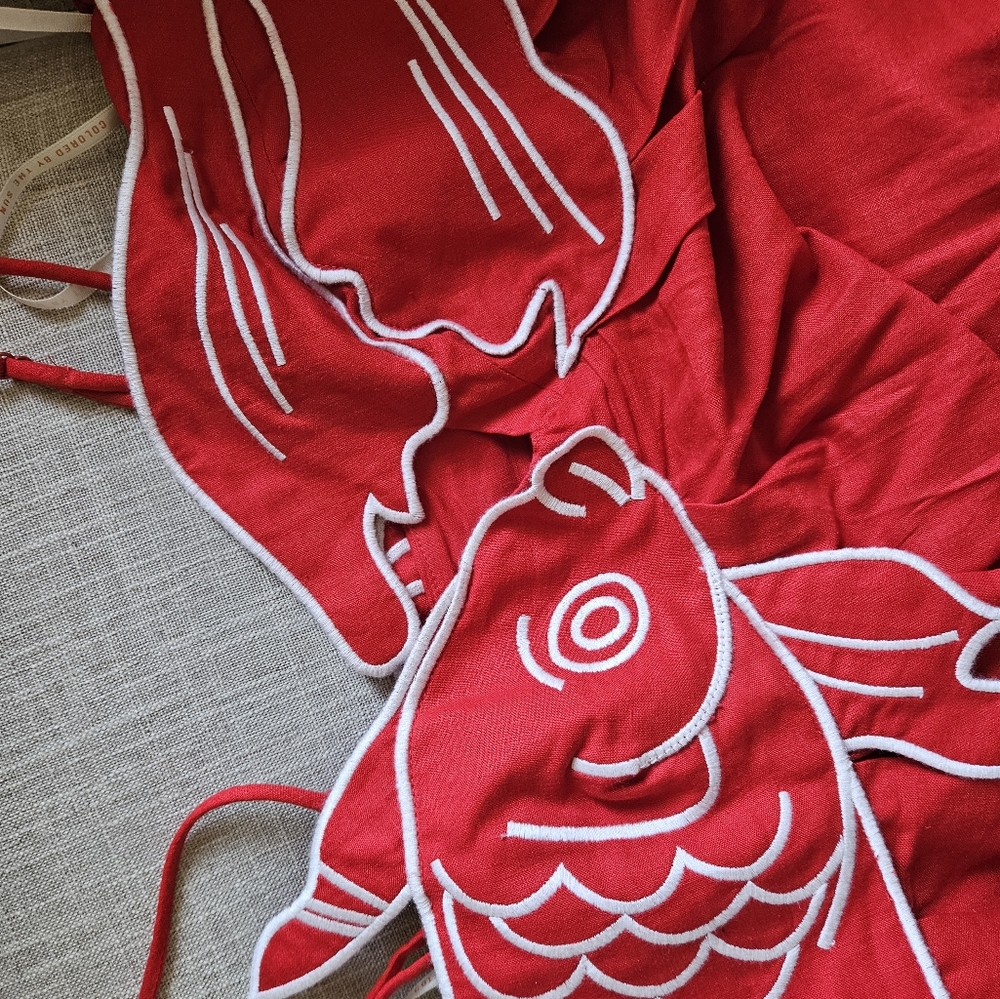 Farm Rio Red Fish Top Maxi Dress - Picture 5 of 9